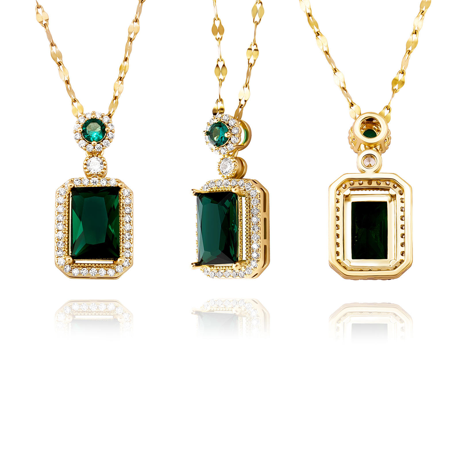 Emerald bloom necklave